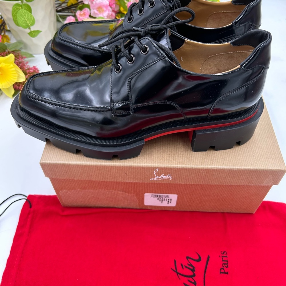Men's Black Leather Dress Shoes - Picture 8 of 10